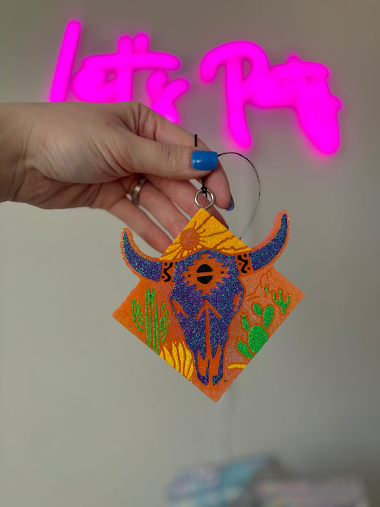 Diamond Bull Skull