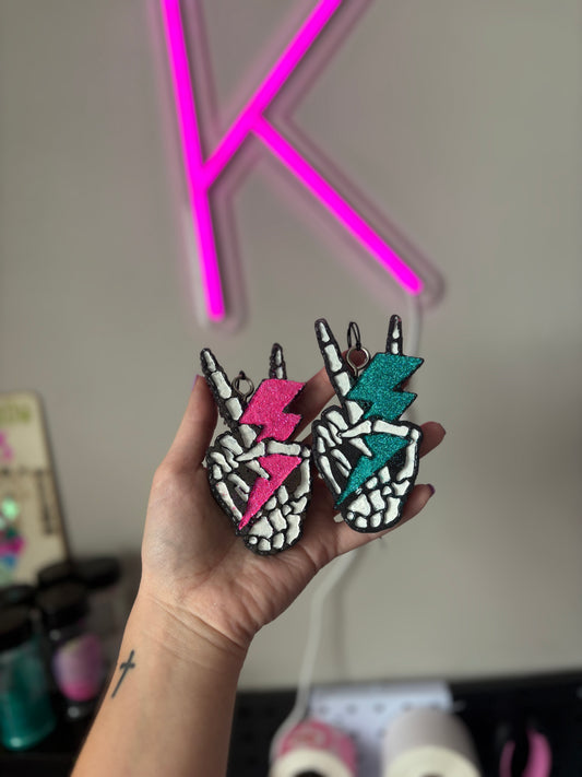 Peace Sign Lightening Bolt