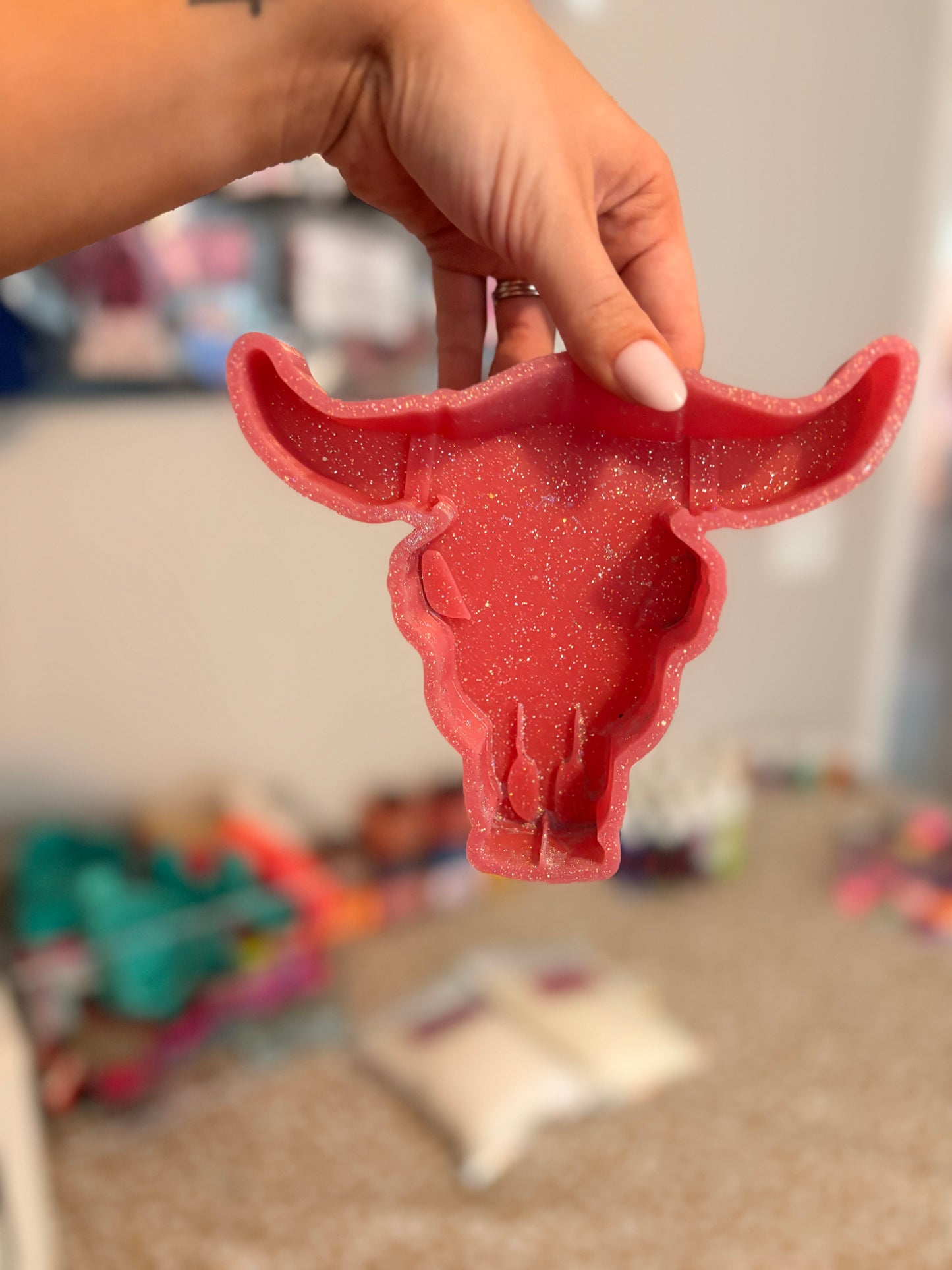 Large Bull Skull Mold